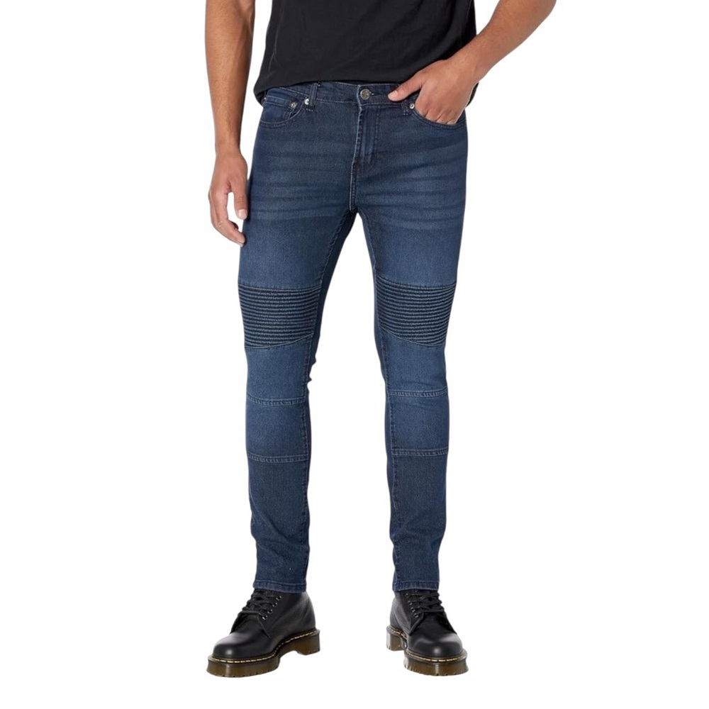 New! LRG - Lifted Research Group Skinny Fit Moto Denim Jeans - 0001947